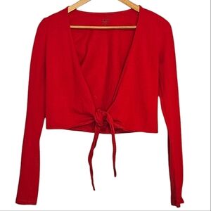 Sunday Best Cherry Red Tie Up Bolero size S